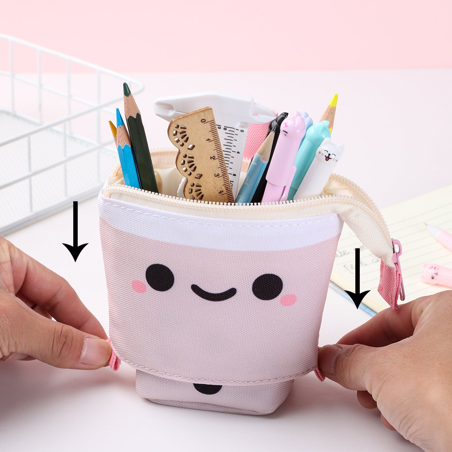 Kawaii Boba Milk Tea Pencil Cases