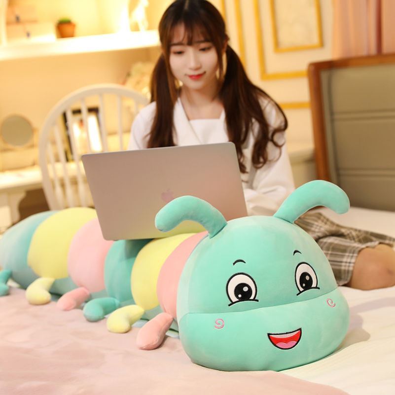 Kawaii Colorful Caterpillar Plushies Duo