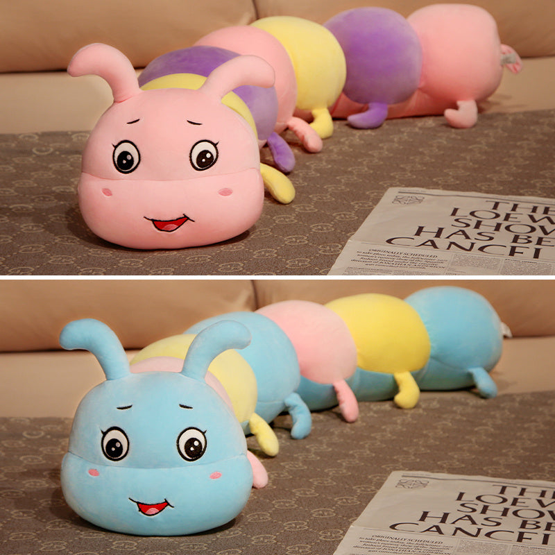 Kawaii Colorful Caterpillar Plushies Duo