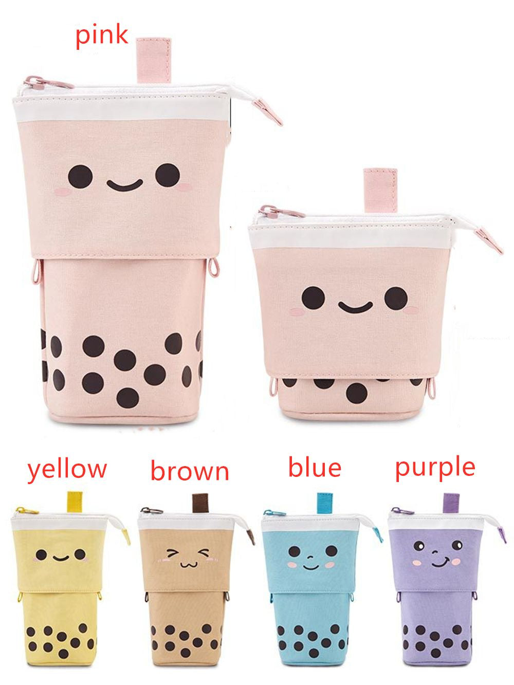 Kawaii Boba Milk Tea Pencil Cases