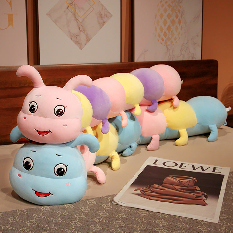 Kawaii Colorful Caterpillar Plushies Duo