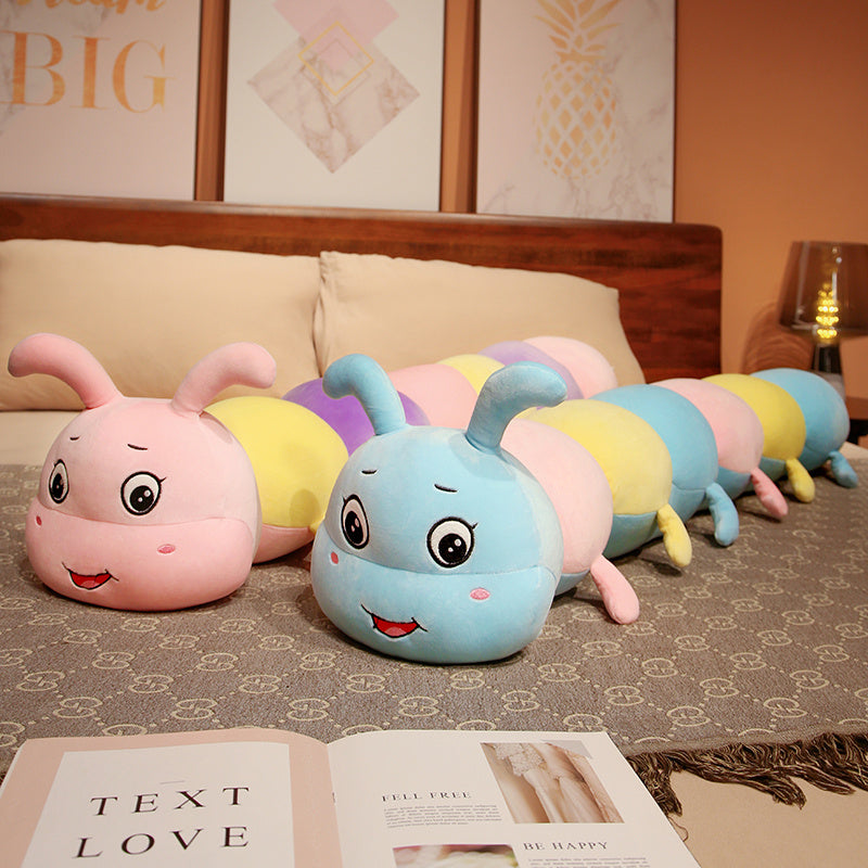 Kawaii Colorful Caterpillar Plushies Duo