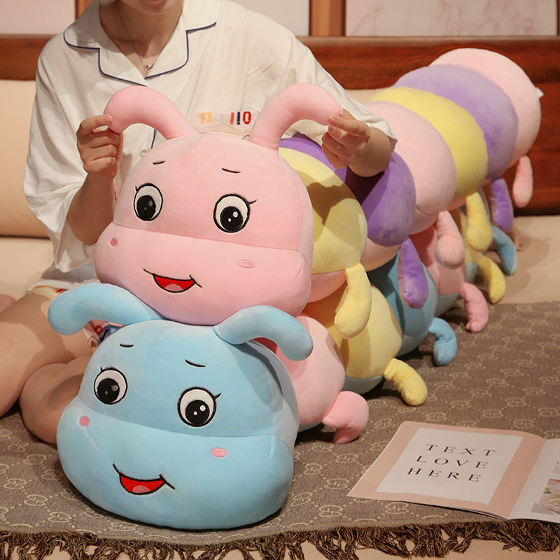 Kawaii Colorful Caterpillar Plushies Duo