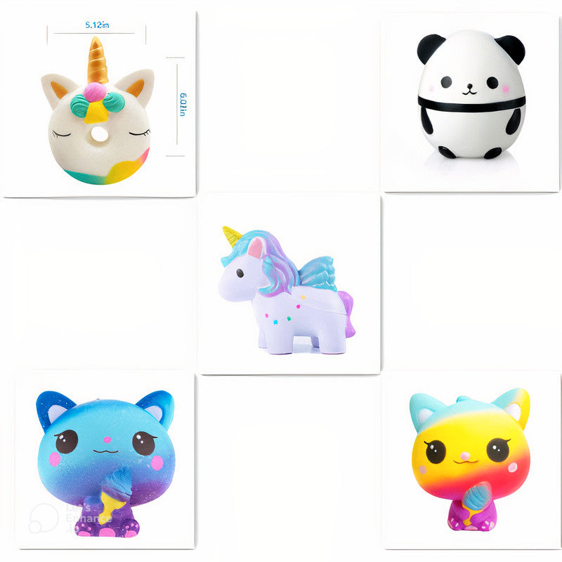 Colorful Animal Squishy Toys Wakaii