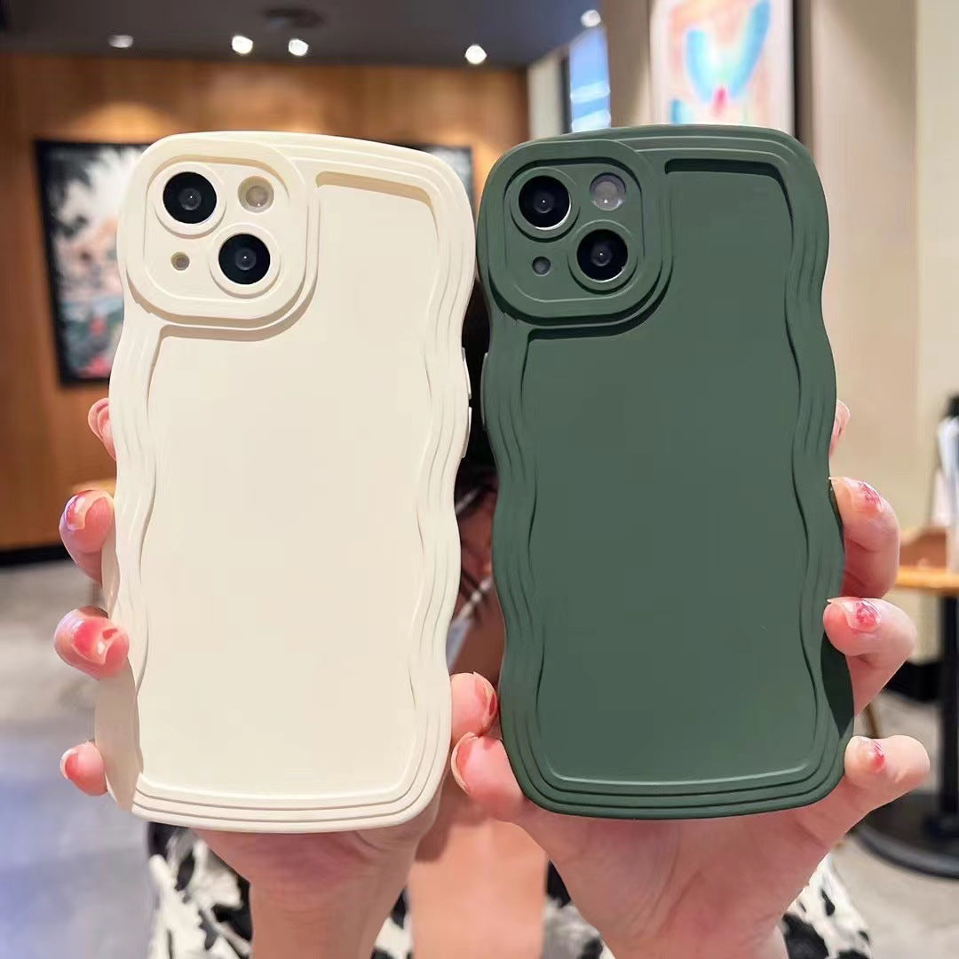 Big Wave Simple Anti-fall Advanced Color Phone Case Wakaii