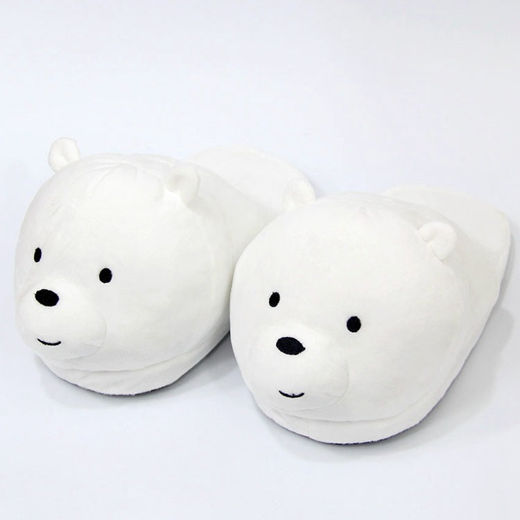 Plush half-pack with cotton slippers Wakaii