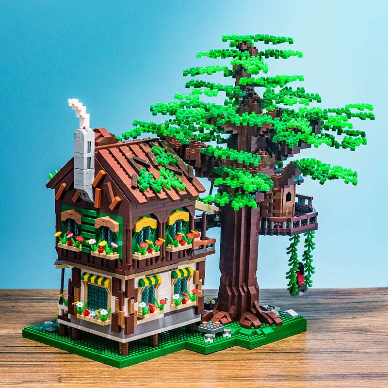 High Elf Tree House Puzzle Assembling Building Blocks Wakaii