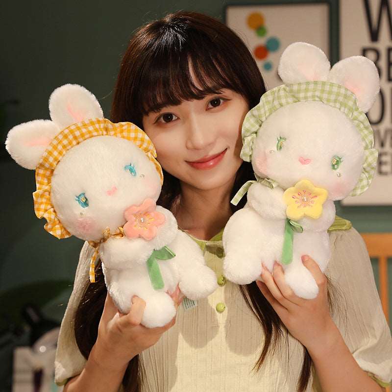 Fluffy the Kawaii Flower Bunny Plushie Wakaii