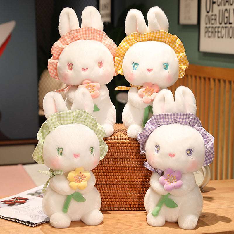 Fluffy the Kawaii Flower Bunny Plushie Wakaii