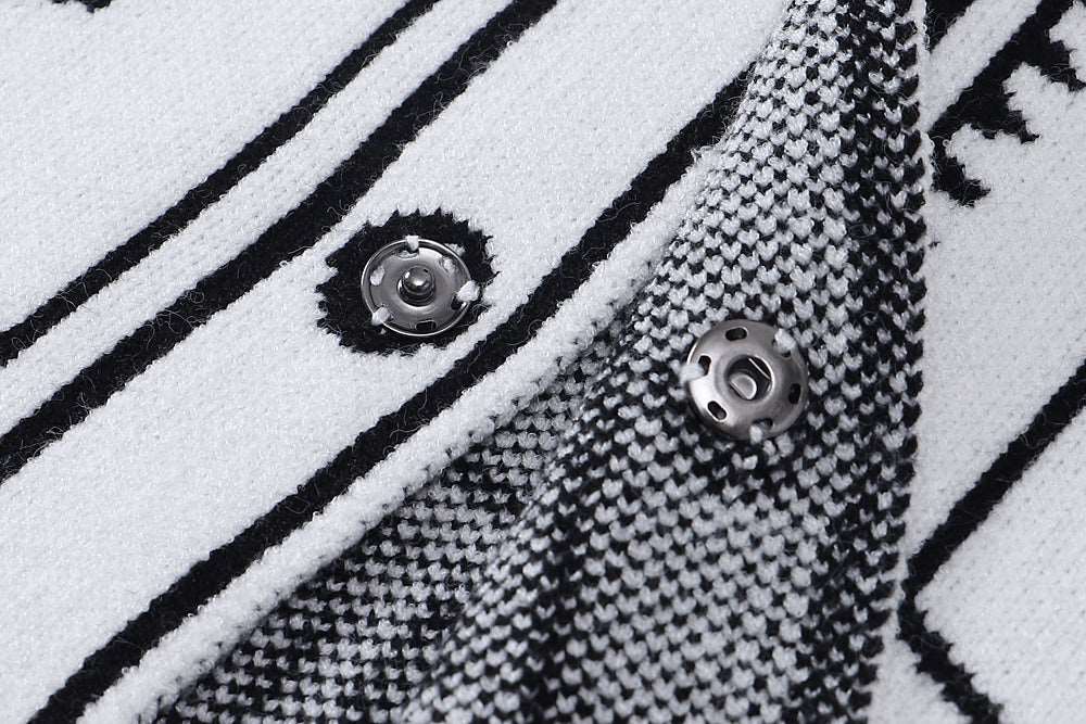 Hand-Knit Graffiti Cotton Sweater Wakaii