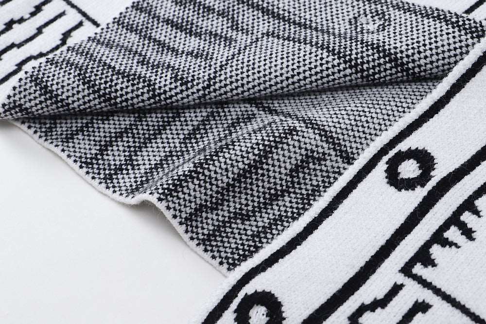 Hand-Knit Graffiti Cotton Sweater Wakaii