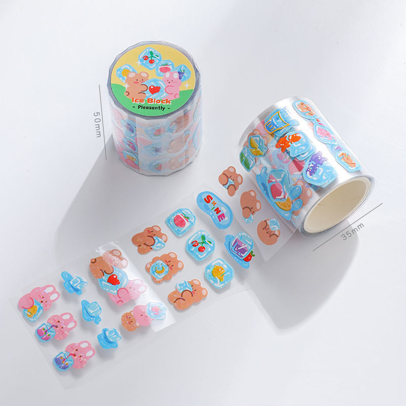 Kawaii Bear Sticker Rolls Wakaii