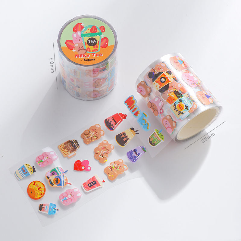 Kawaii Bear Sticker Rolls Wakaii