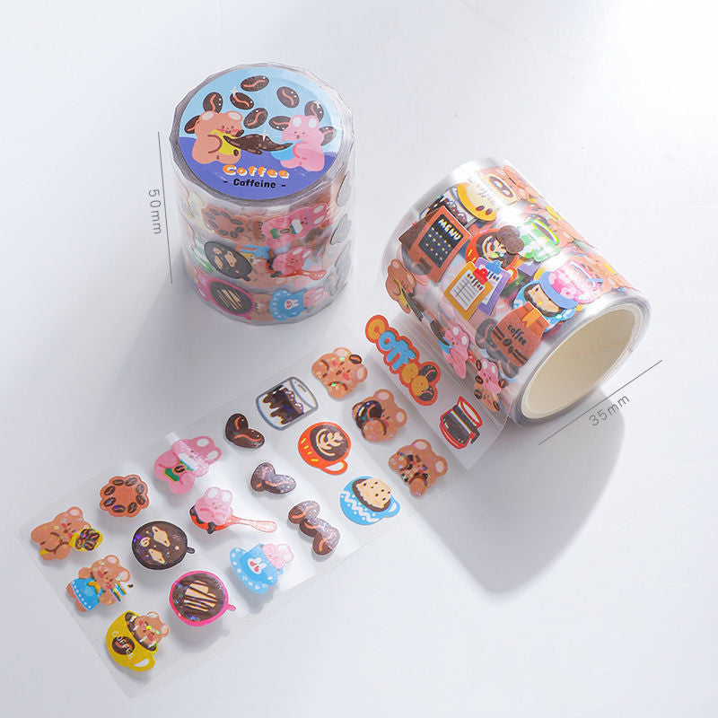 Kawaii Bear Sticker Rolls Wakaii