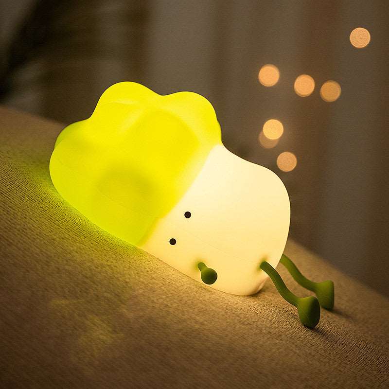 Cabbage Night Light USB Rechargeable Silicone LED Lamp For Kid Birthday Gifts Bedroom Room Decor Nightlights Wakaii
