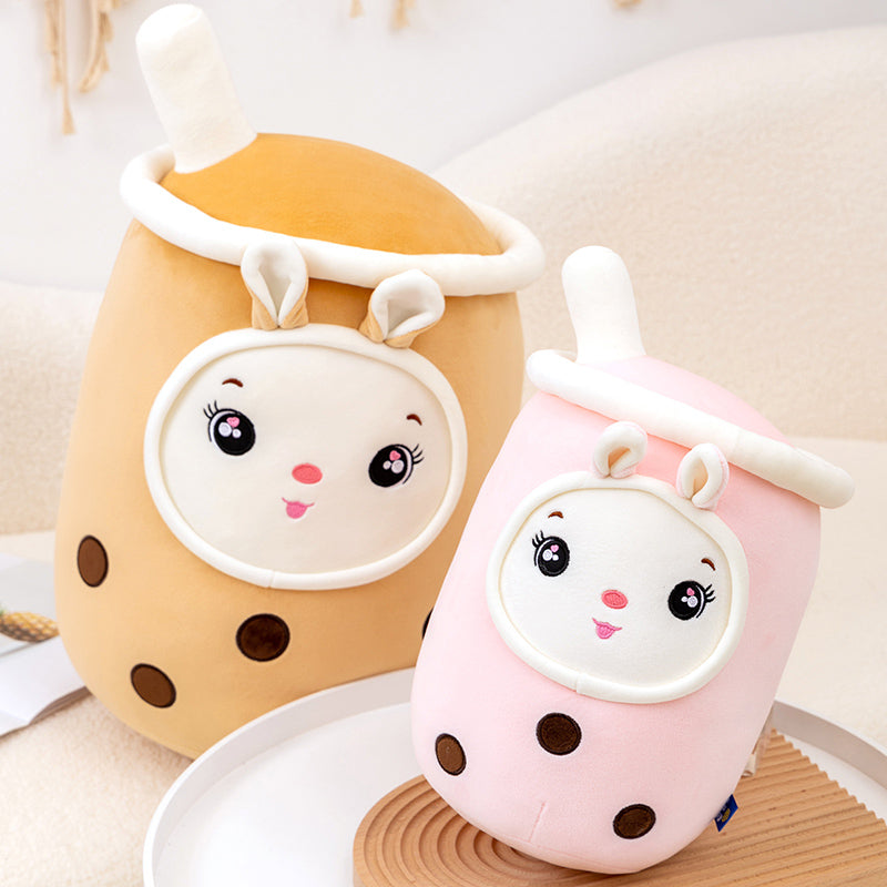 Kawaii Bubble Tea Bunny Plushies Wakaii