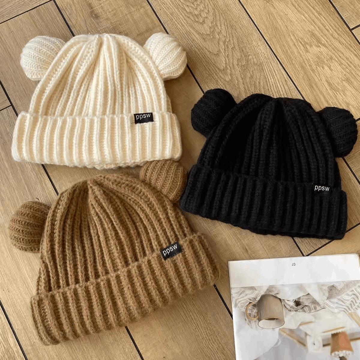 Kawaii Bunny Ears Knitted Hats Wakaii