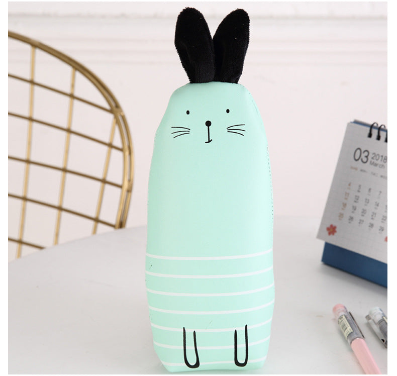Kawaii Bunny Leather Pencil Case Wakaii