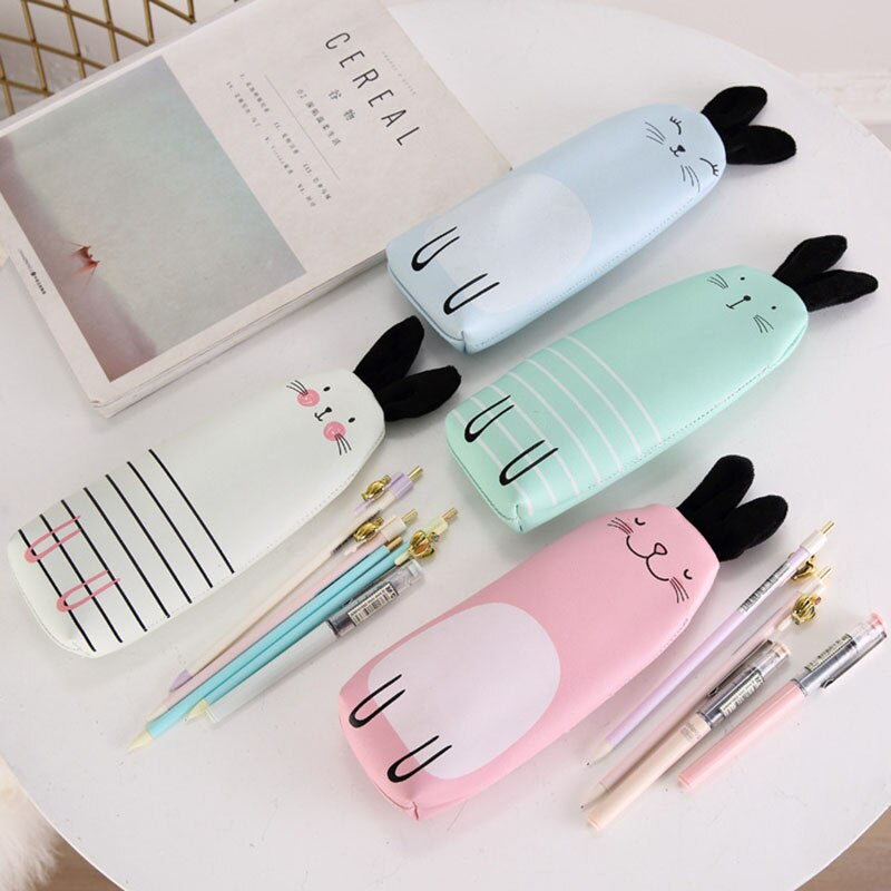 Kawaii Bunny Leather Pencil Case Wakaii