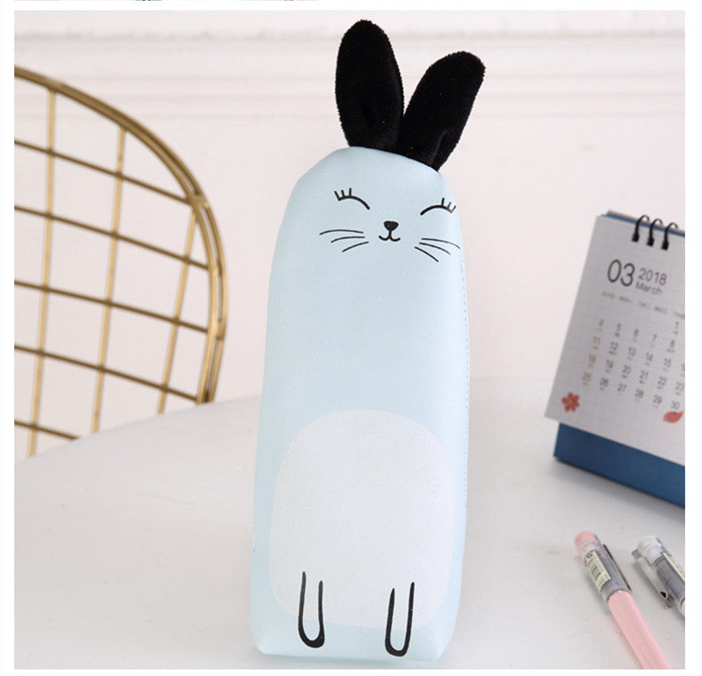 Kawaii Bunny Leather Pencil Case Wakaii