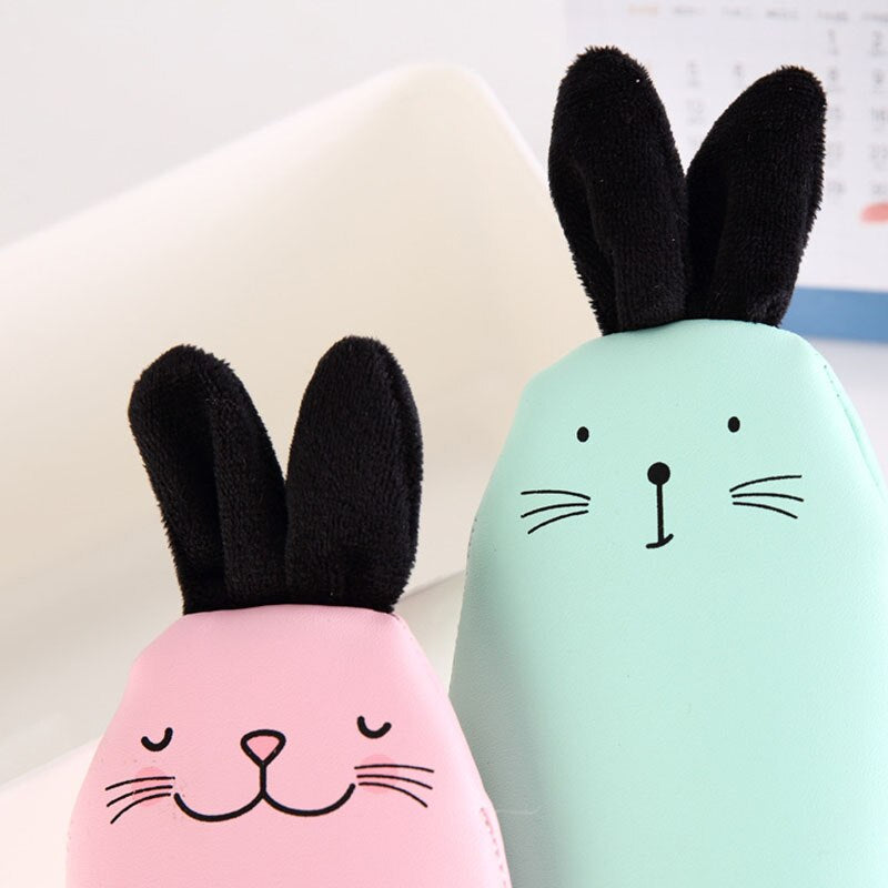 Kawaii Bunny Leather Pencil Case Wakaii