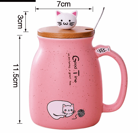 Kawaii Cat Porcelain Cups Wakaii