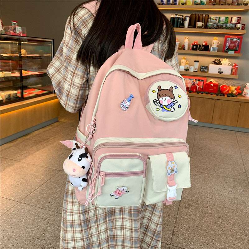 Kawaii Color Pop Cow Plushie Backpack