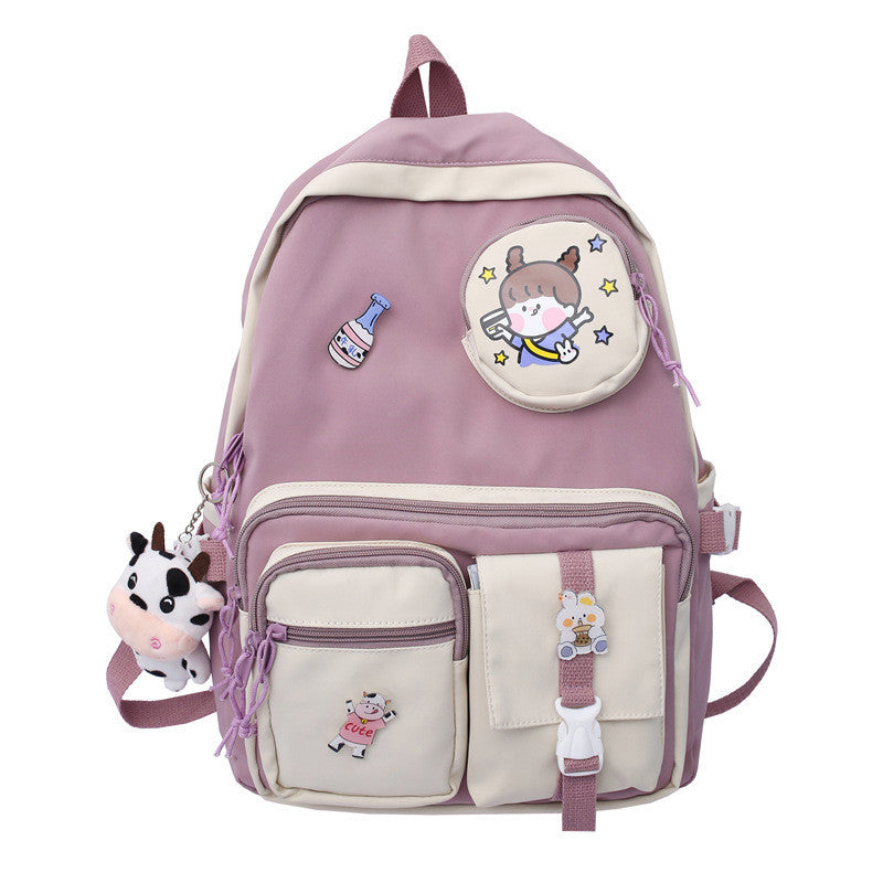 Kawaii Color Pop Cow Plushie Backpack Wakaii