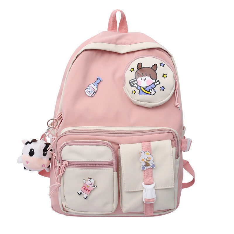 Kawaii Color Pop Cow Plushie Backpack Wakaii