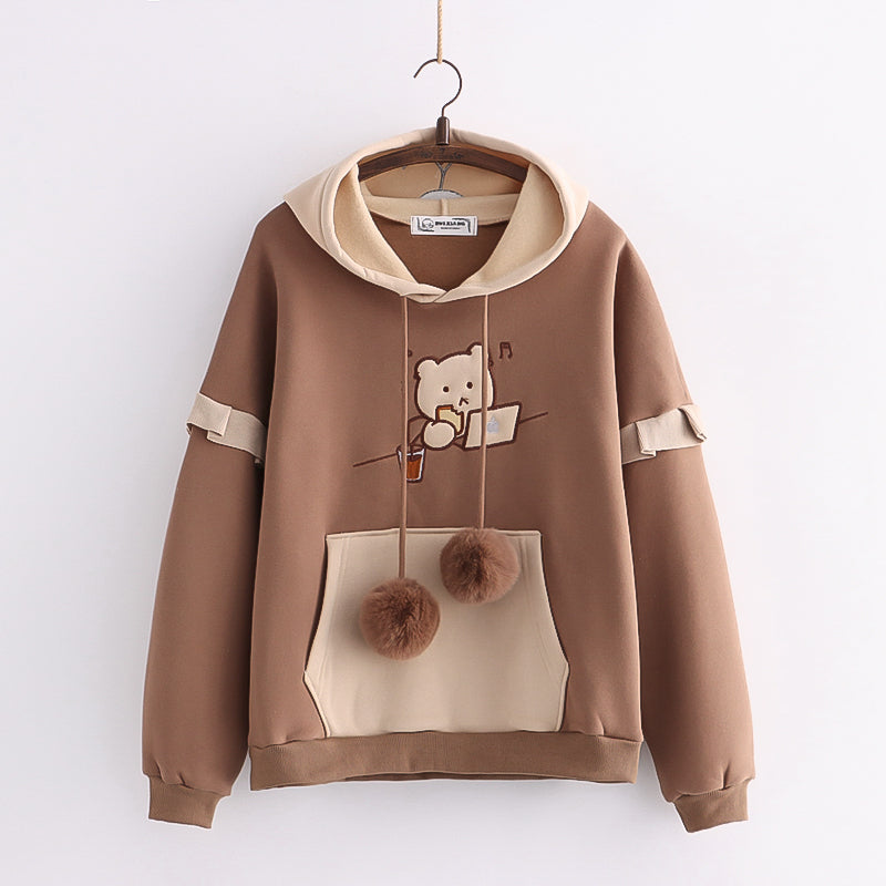 Kawaii Comfy Bear Hoodie Wakaii