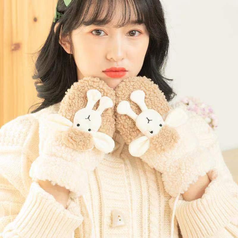 Kawaii Cozy Thick Sheep Mittens Wakaii