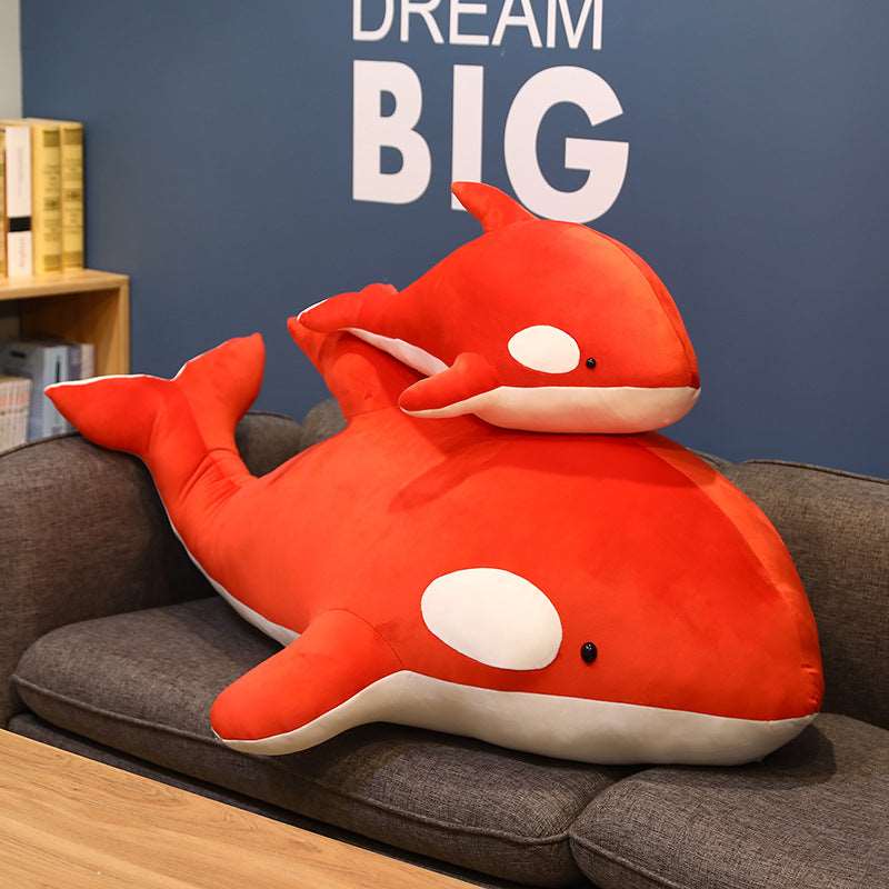 Whale doll pillow sleeping doll black Wakaii