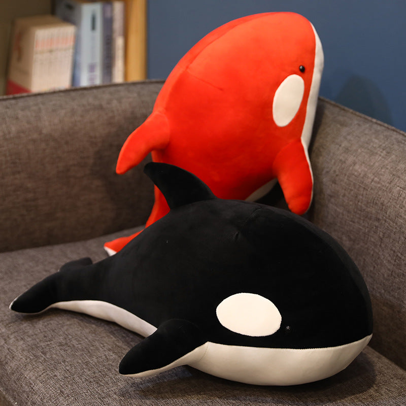 Whale doll pillow sleeping doll black Wakaii