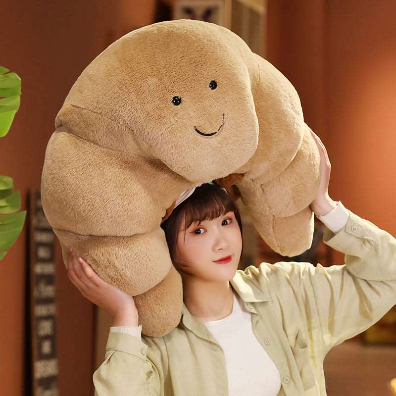 Kawaii Curly Croissant Plushie Wakaii