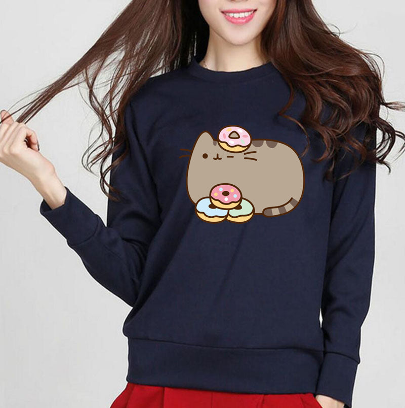 Kawaii Doughnut Cat Sweatshirt Wakaii