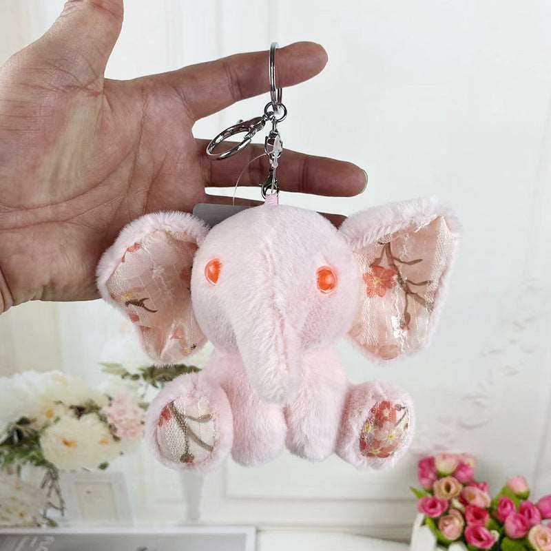 Kawaii Elephant Plush Keychain Wakaii