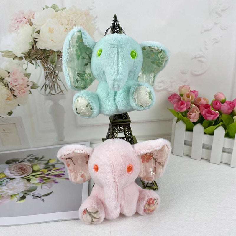 Kawaii Elephant Plush Keychain Wakaii
