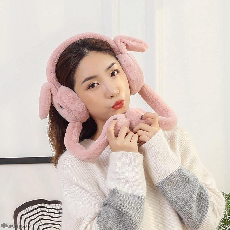 Kawaii Flappy Bunny Earmuffs Wakaii