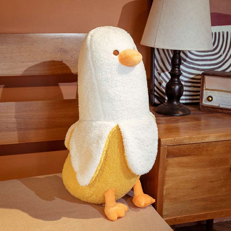 Kawaii Fluffy Banana Duck Plushies Wakaii