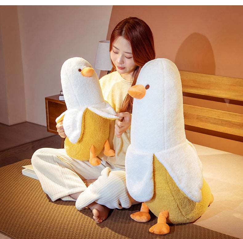 Kawaii Fluffy Banana Duck Plushies Wakaii