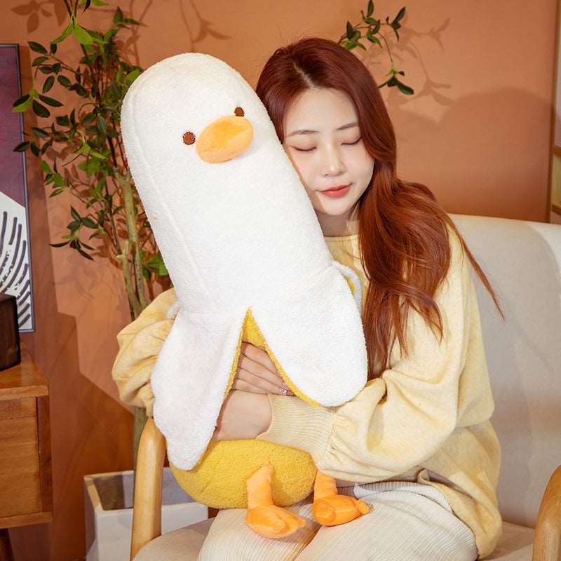 Kawaii Fluffy Banana Duck Plushies Wakaii