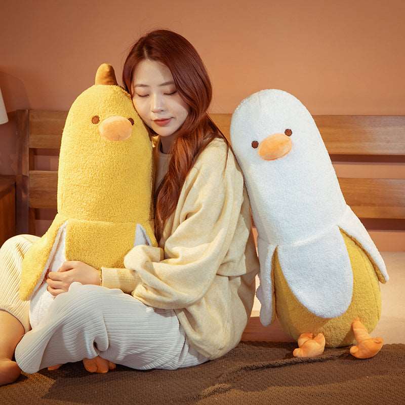 Kawaii Fluffy Banana Duck Plushies Wakaii
