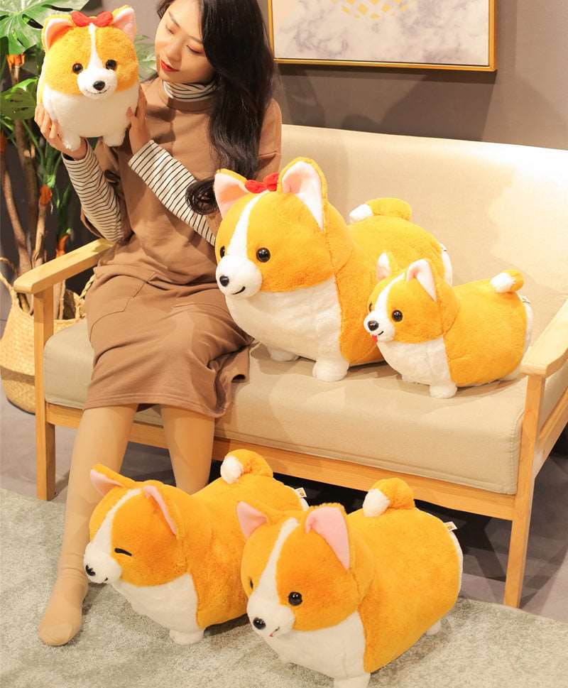 Kawaii Fluffy Corgi Dog Plushies
