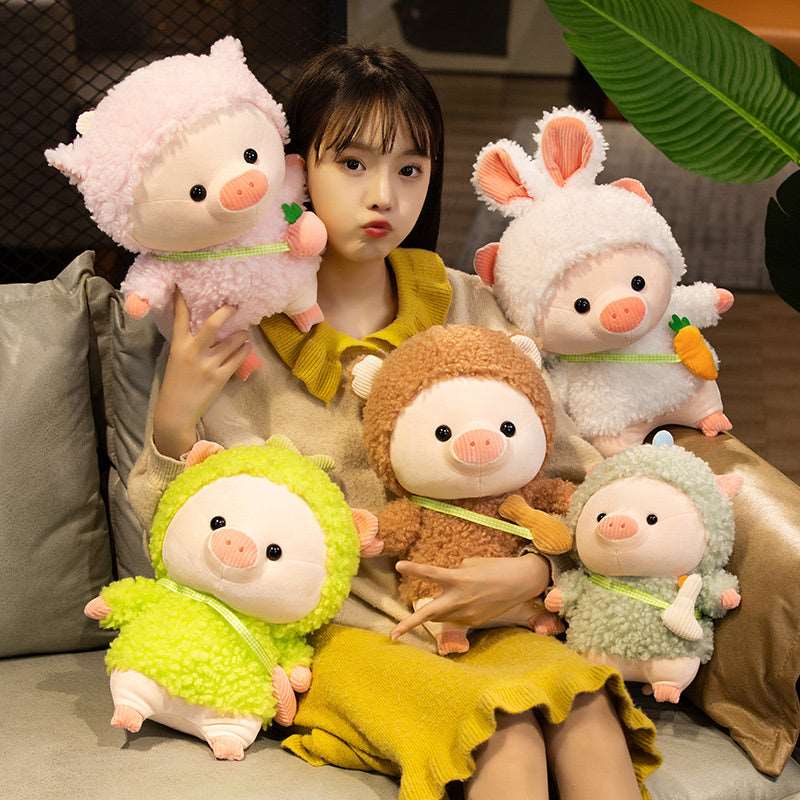 Kawaii Fluffy Cosplay Piggie Plushies Wakaii