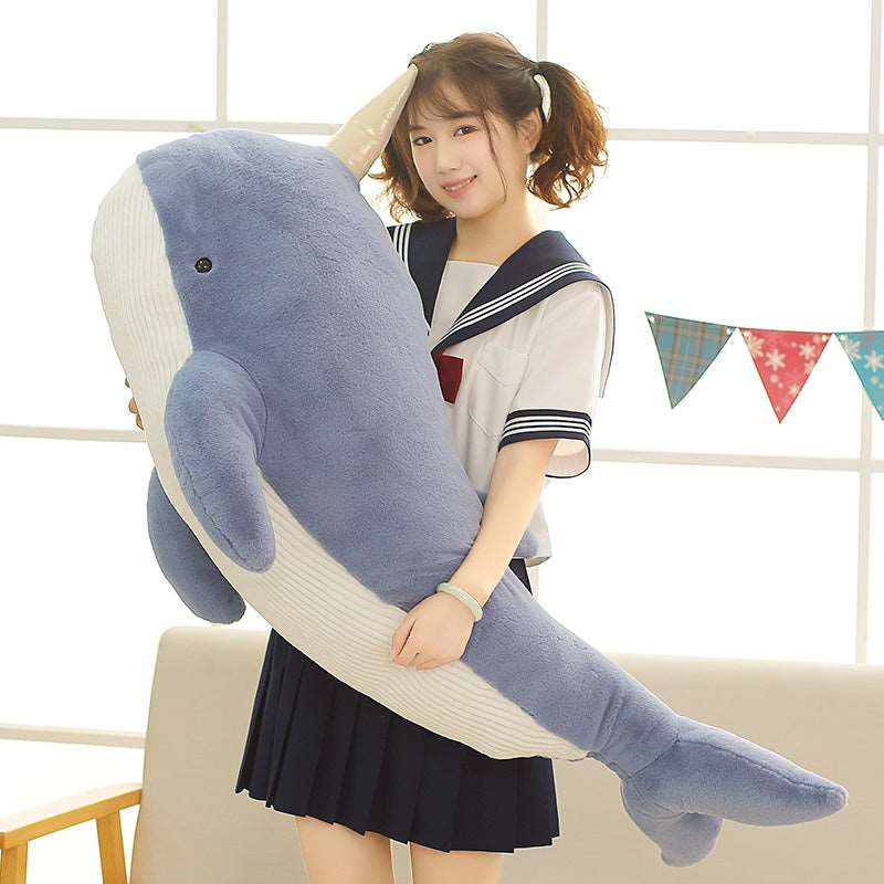 Kawaii Fluffy Giant Narwhal Plushies Wakaii
