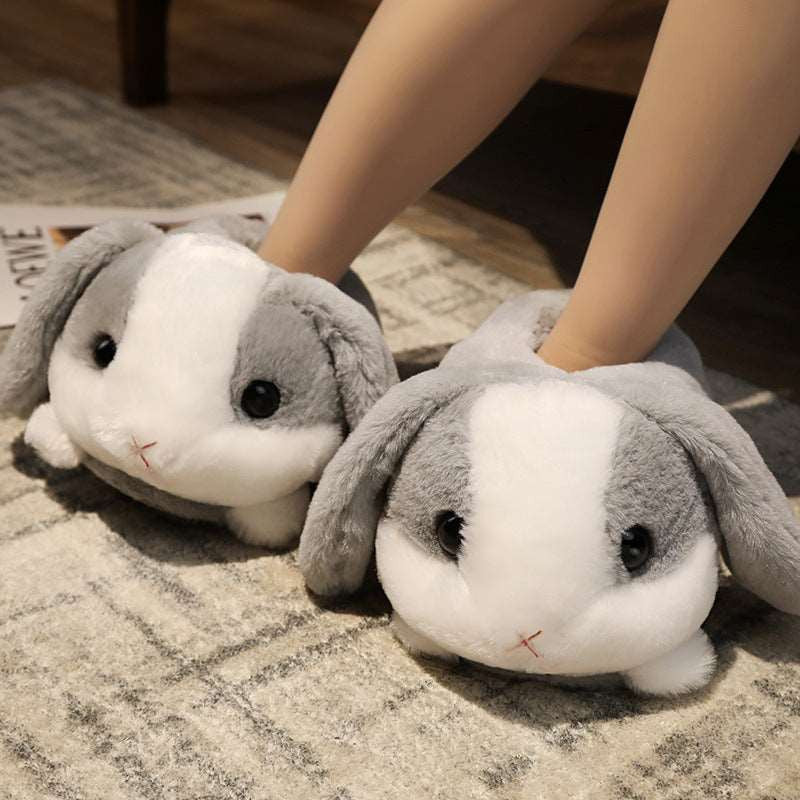 Kawaii Fluffy Hops Bunny Slippers Wakaii