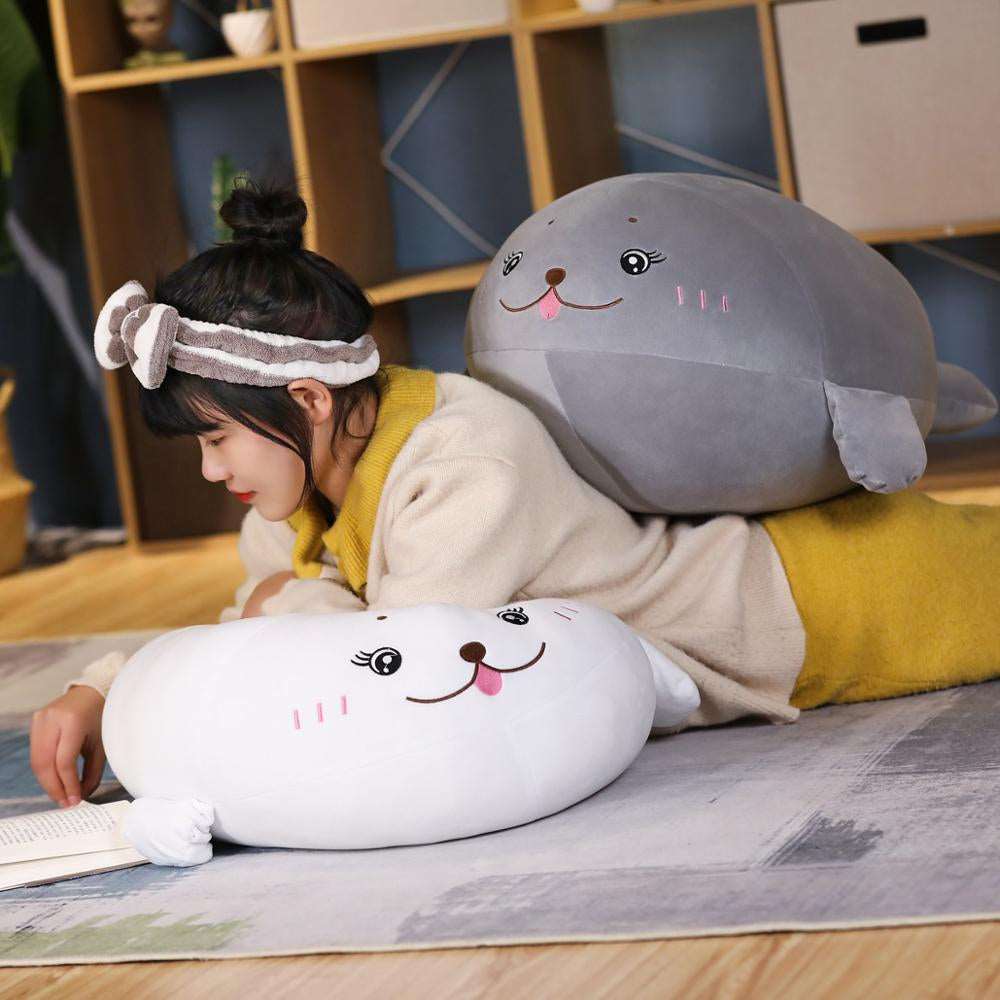 Kawaii Fluffy Seal Plushies Wakaii
