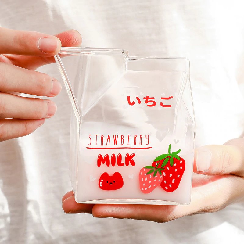Kawaii Fruity Milk Carton Cups Wakaii