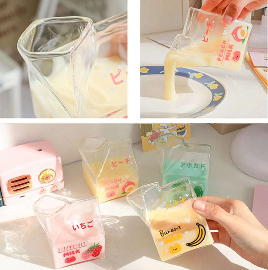 Kawaii Fruity Milk Carton Cups Wakaii