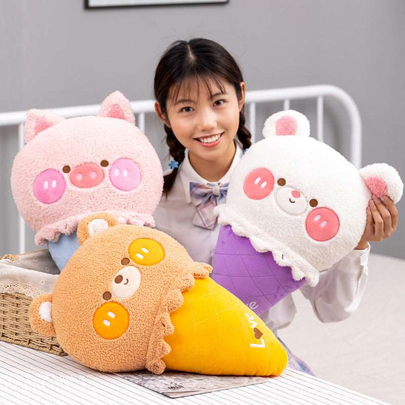 Kawaii Ice Cream Cone Plushies Wakaii